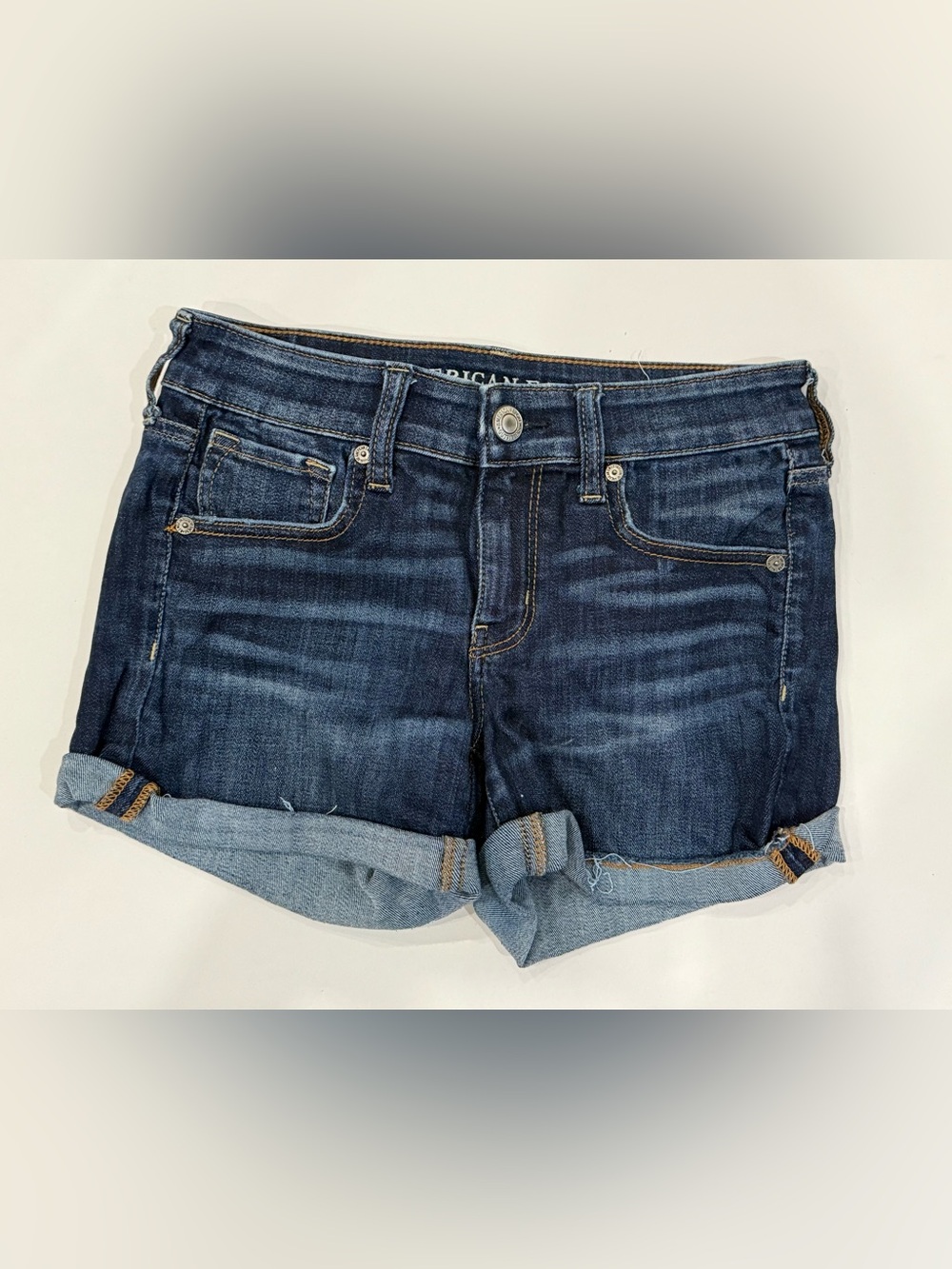 American Eagle Outfitters Dark Blue Denim Jean Shorts
